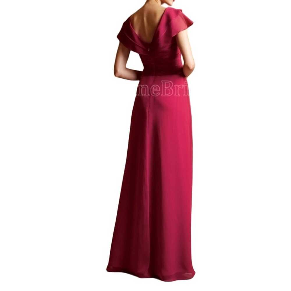 Jade by Jasmine Cherry Red V Neck Chiffon Maxi Fo… - image 3