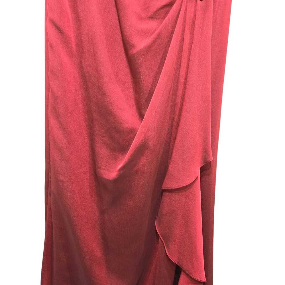 Jade by Jasmine Cherry Red V Neck Chiffon Maxi Fo… - image 7