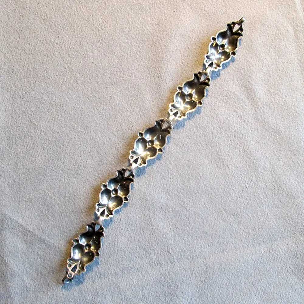 Sterling Silver Arts & Crafts Link Bracelet - image 3