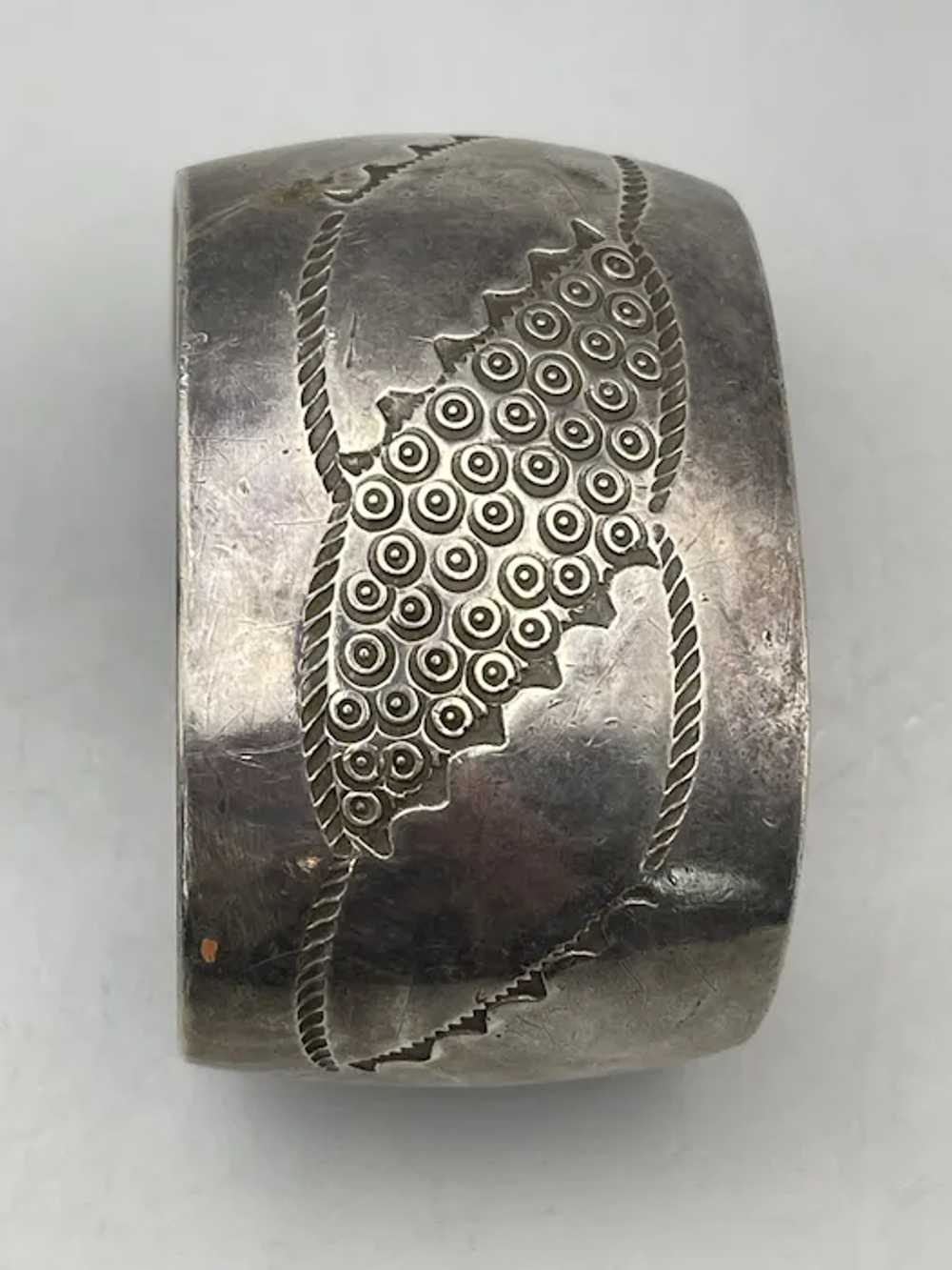 Vintage Estate Southwest Sterling Silver Stamped … - image 2