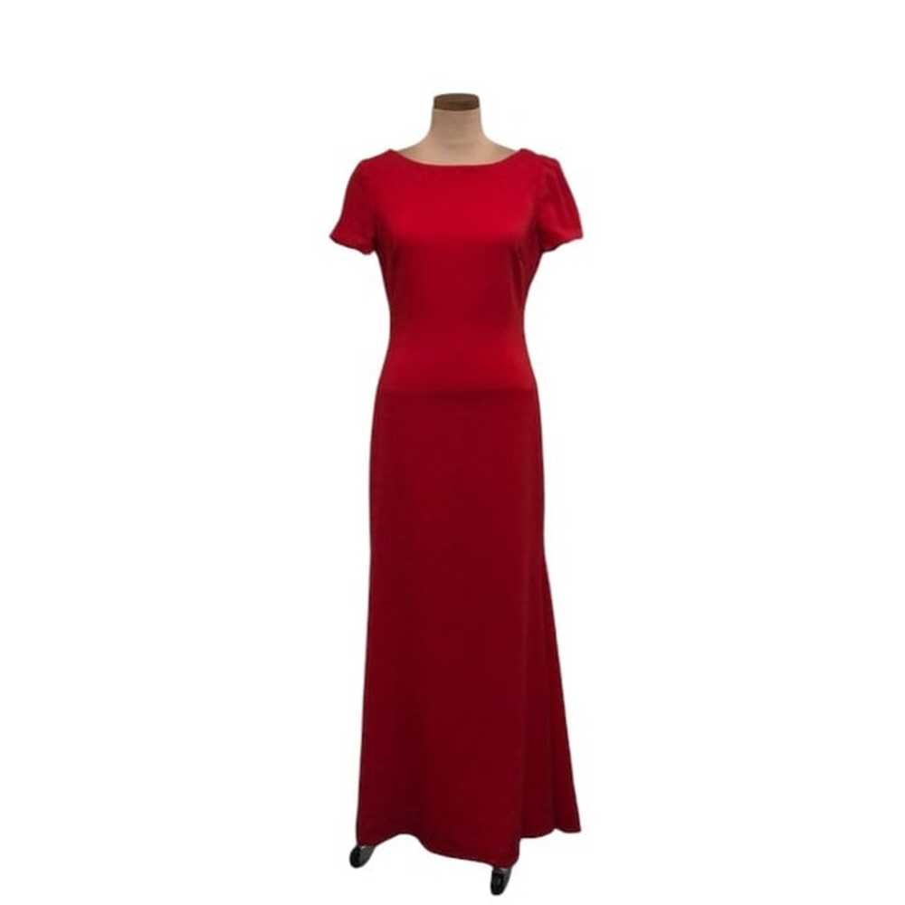 Badgley Mischka Cascade Gown Size 12 Red Formal M… - image 2