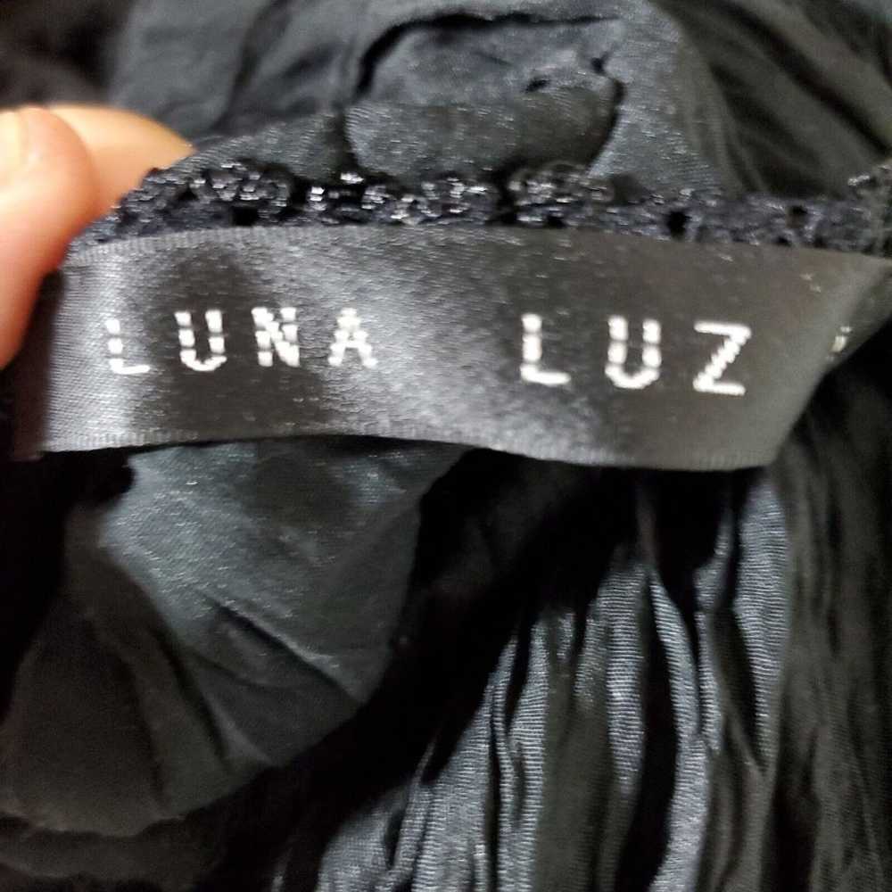 Luna Luz Black Dress  Laces And Ruffles Size Larg… - image 4