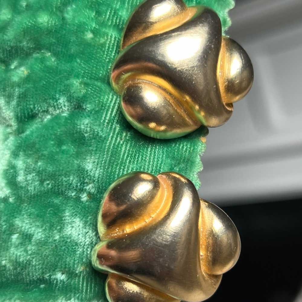 Vintage KJL Kenneth Jay Lane Gold Tone Modernist … - image 2