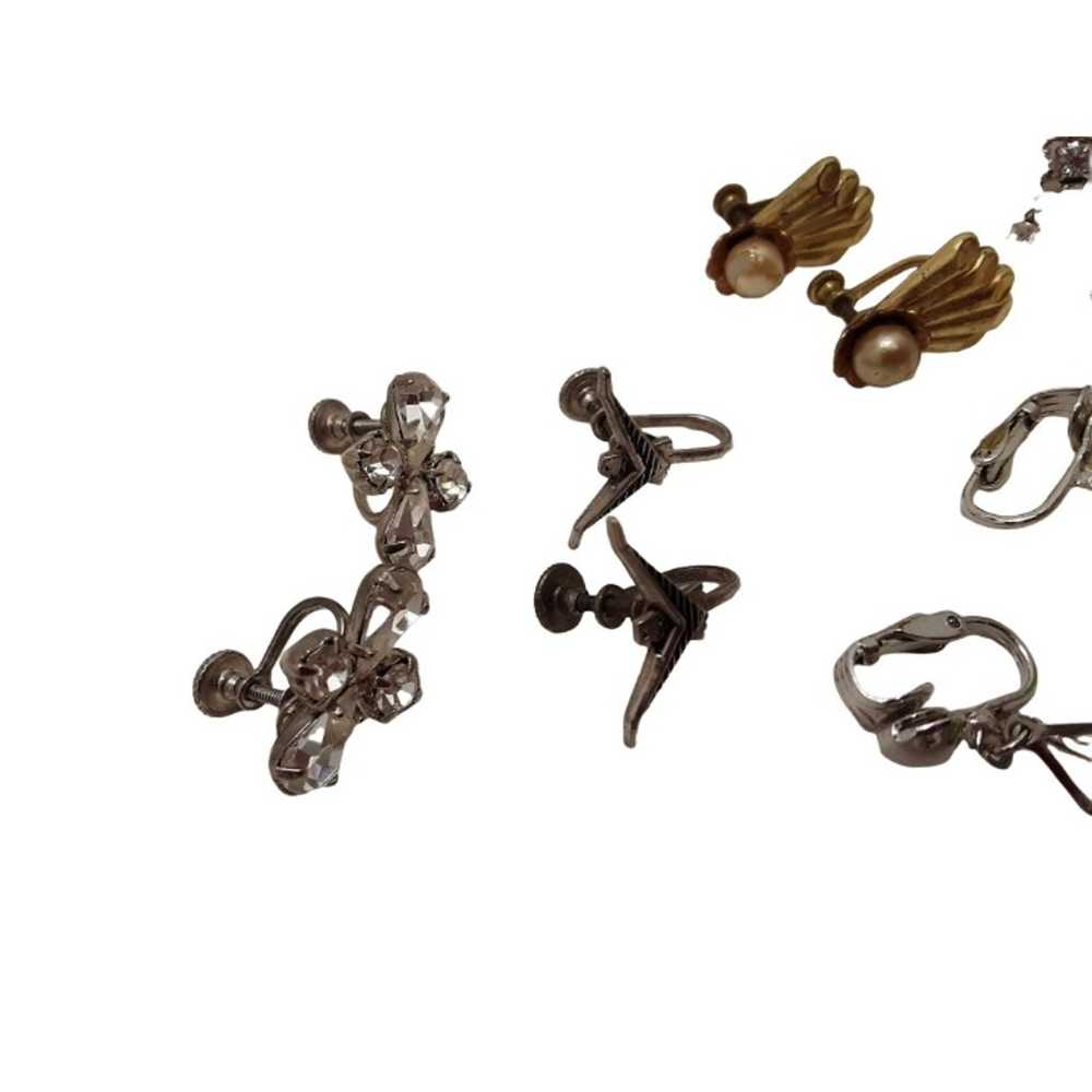 Vintage Lot of 5 Sets Screw On Earrings Costume J… - image 3