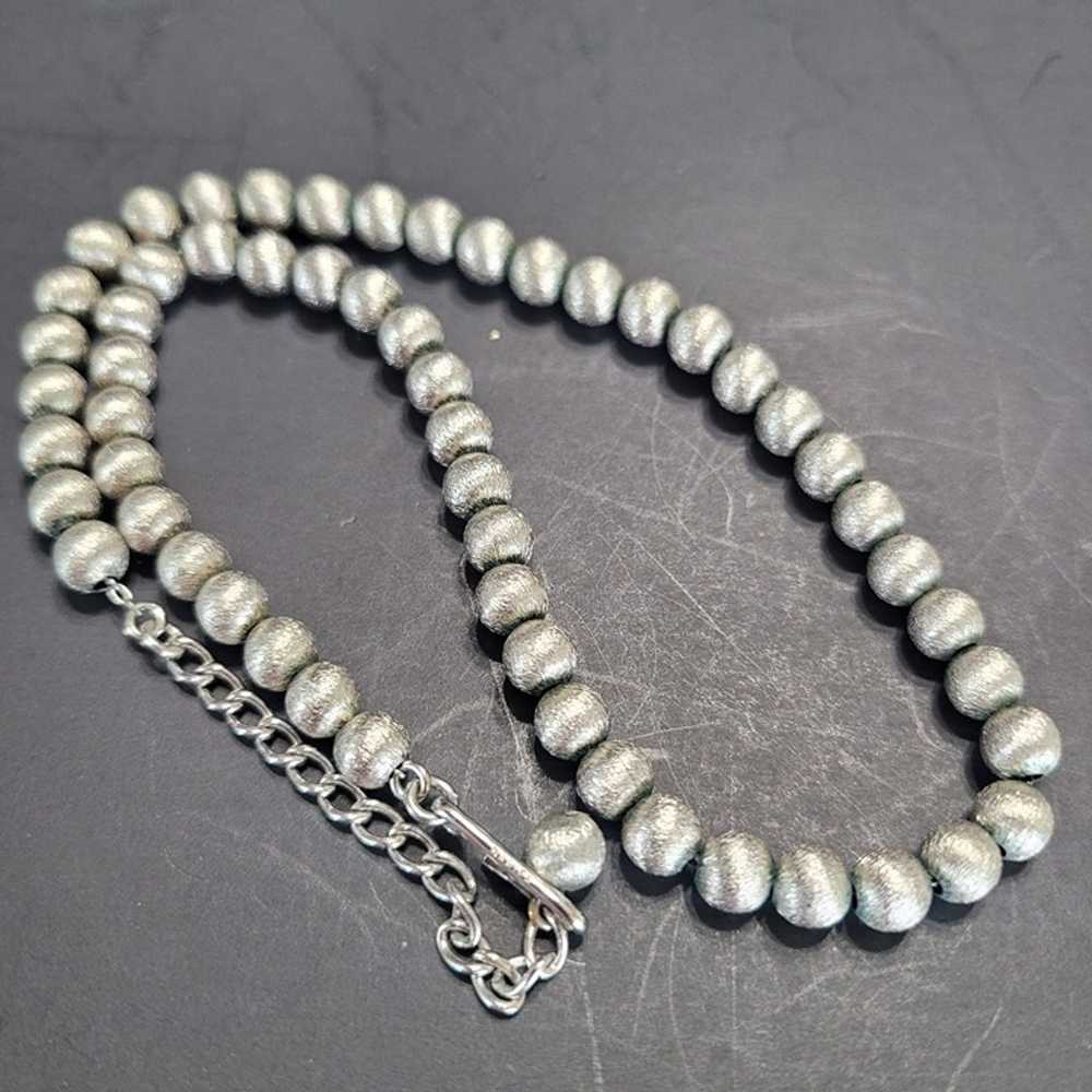 Napier Vintage Womens Silver Beads Balls Silver T… - image 1