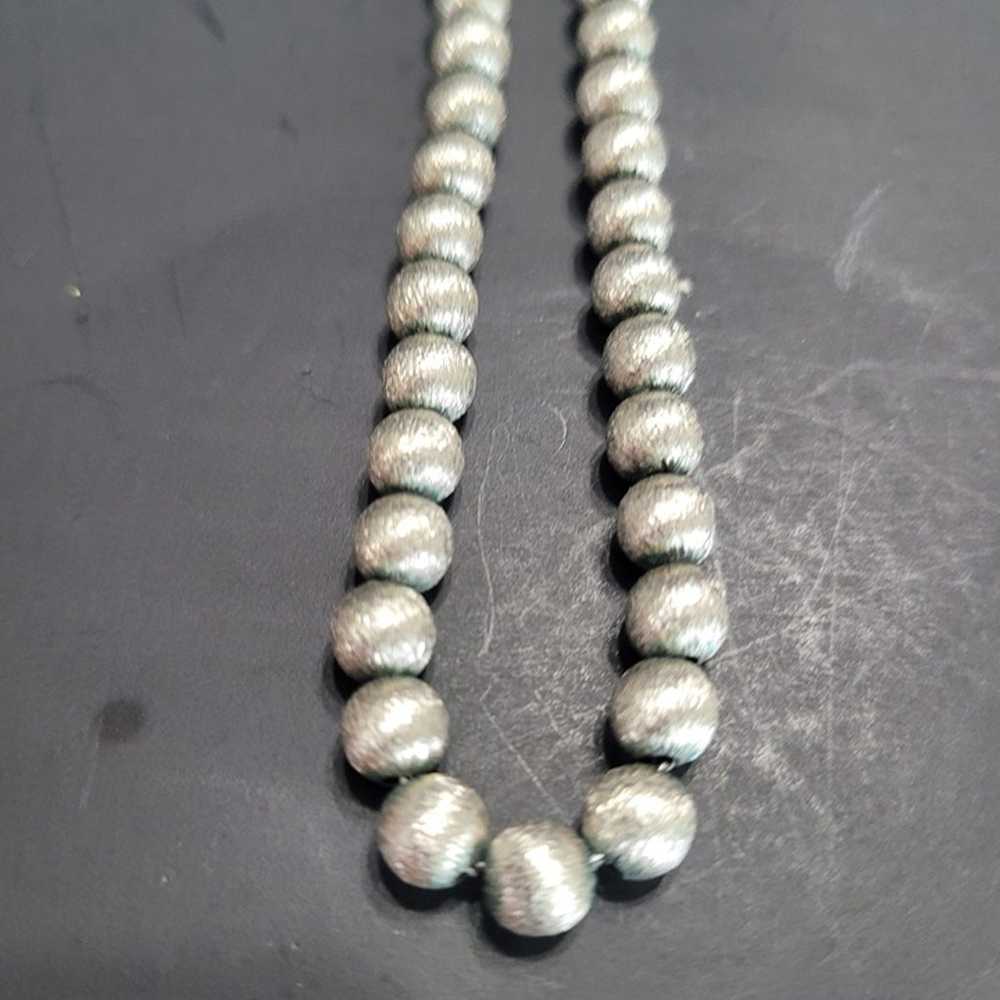 Napier Vintage Womens Silver Beads Balls Silver T… - image 3