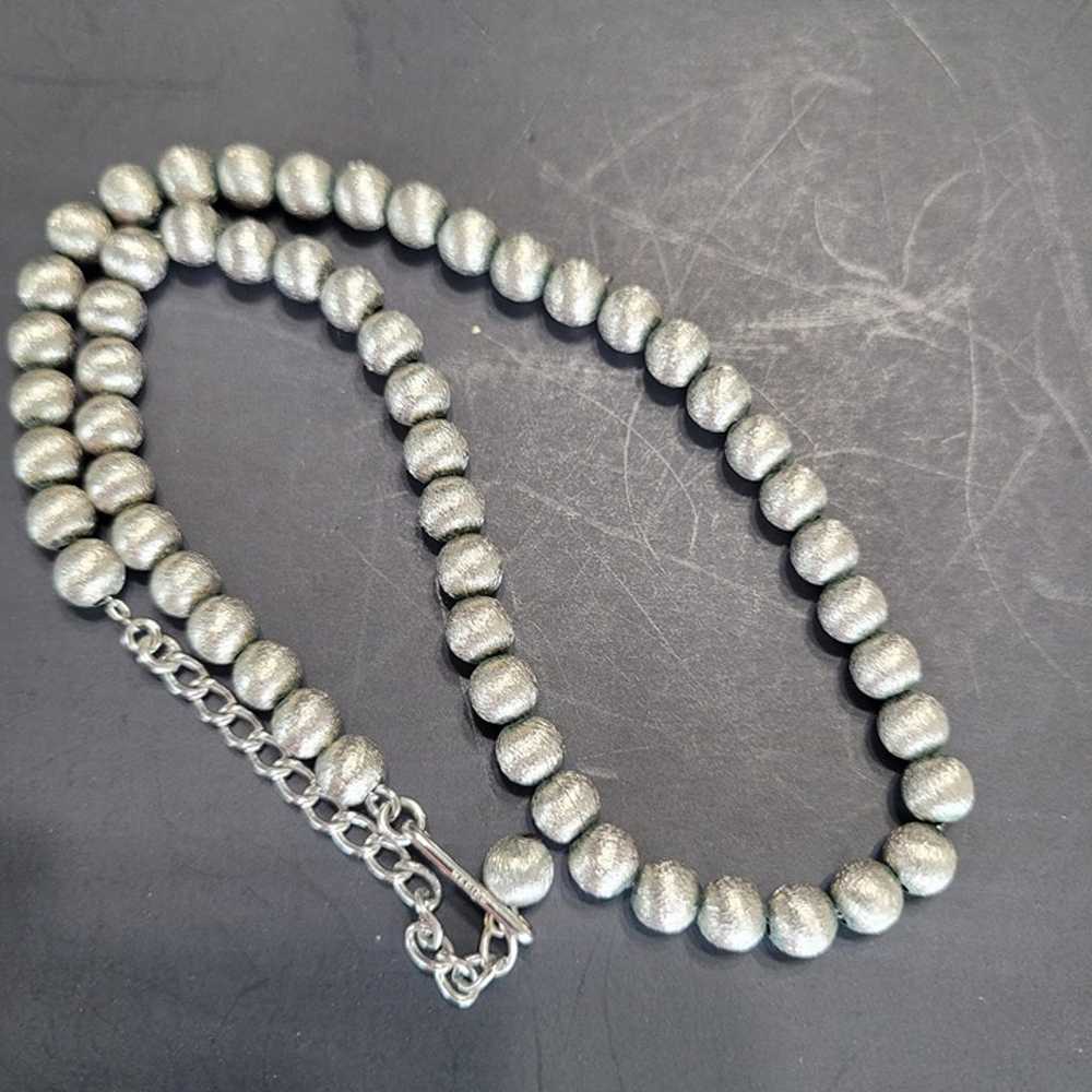 Napier Vintage Womens Silver Beads Balls Silver T… - image 7