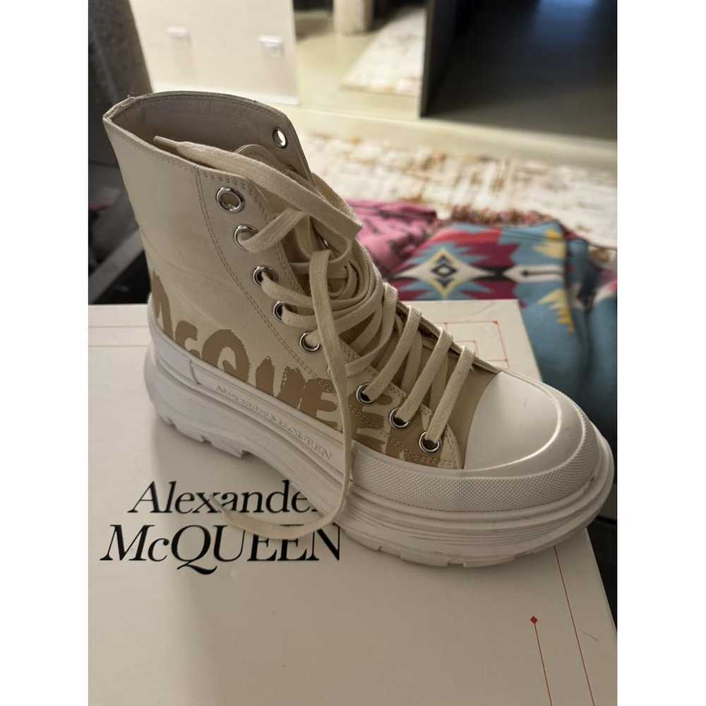 Alexander McQueen Hybrid cloth lace up boots - image 12