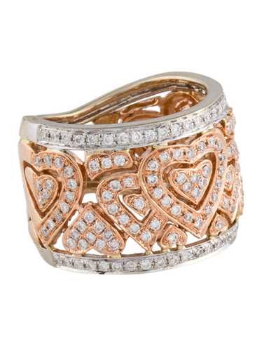 Ring Rhodium-Plated 18K White Gold, 18K Rose Gold… - image 1