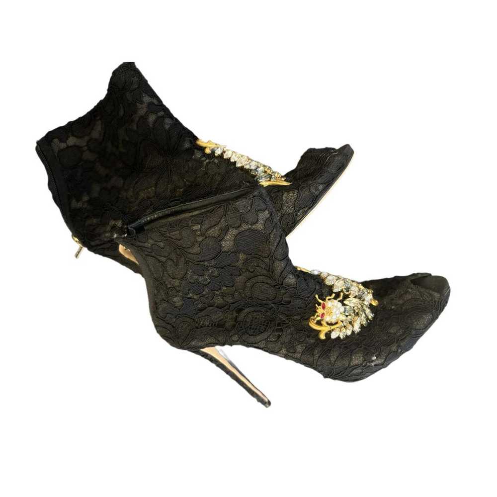 Dolce & Gabbana Taormina lace open toe boots - image 2