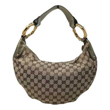 Gucci Vintage Bamboo Hobo cloth tote