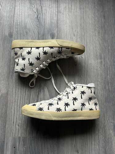 Saint Laurent Paris Palm Tree Print Canvas High-To