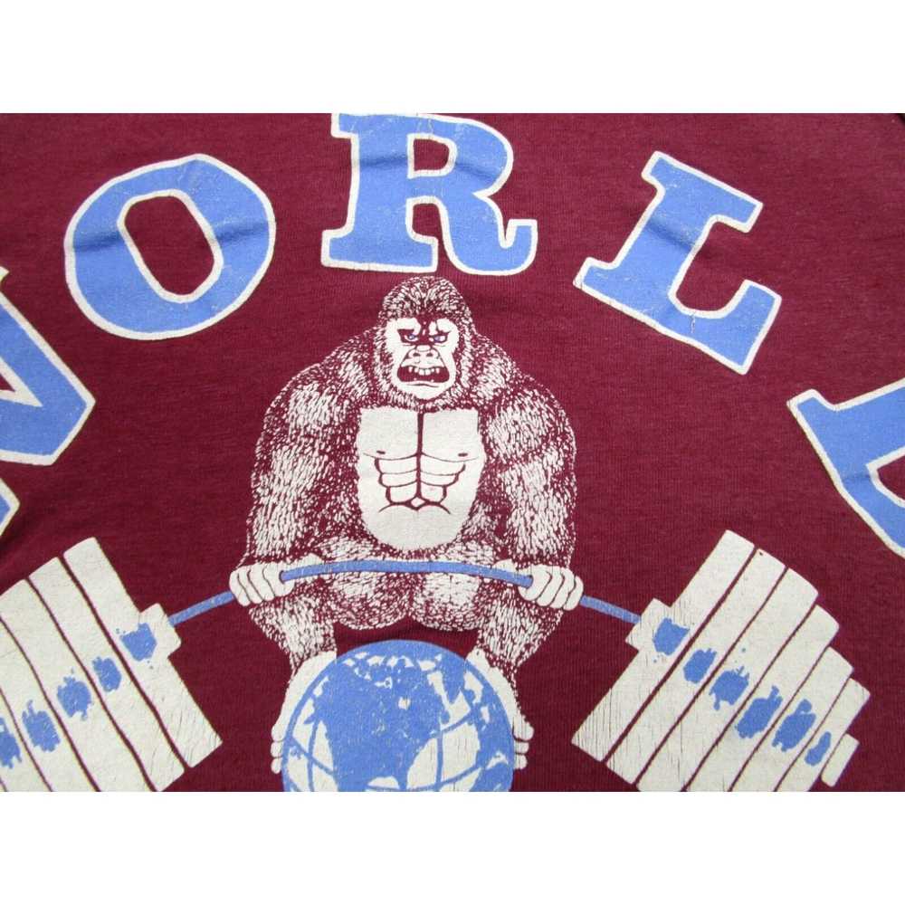 Fruit Of The Loom VINTAGE World Gym Shirt Mens L … - image 3