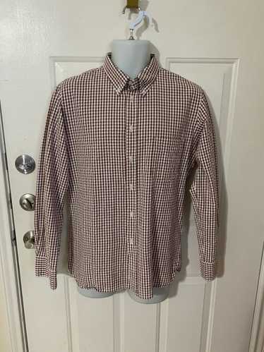 Universal Works Gingham Check Seersucker button d… - image 1