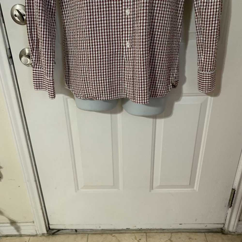 Universal Works Gingham Check Seersucker button d… - image 3