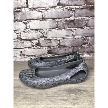 Crocs CROCS Kadee Gray Snake Print Printed Sling B