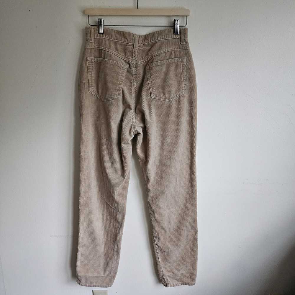 Vintage Liz Caliborn tan, high-waisted corduroy p… - image 3