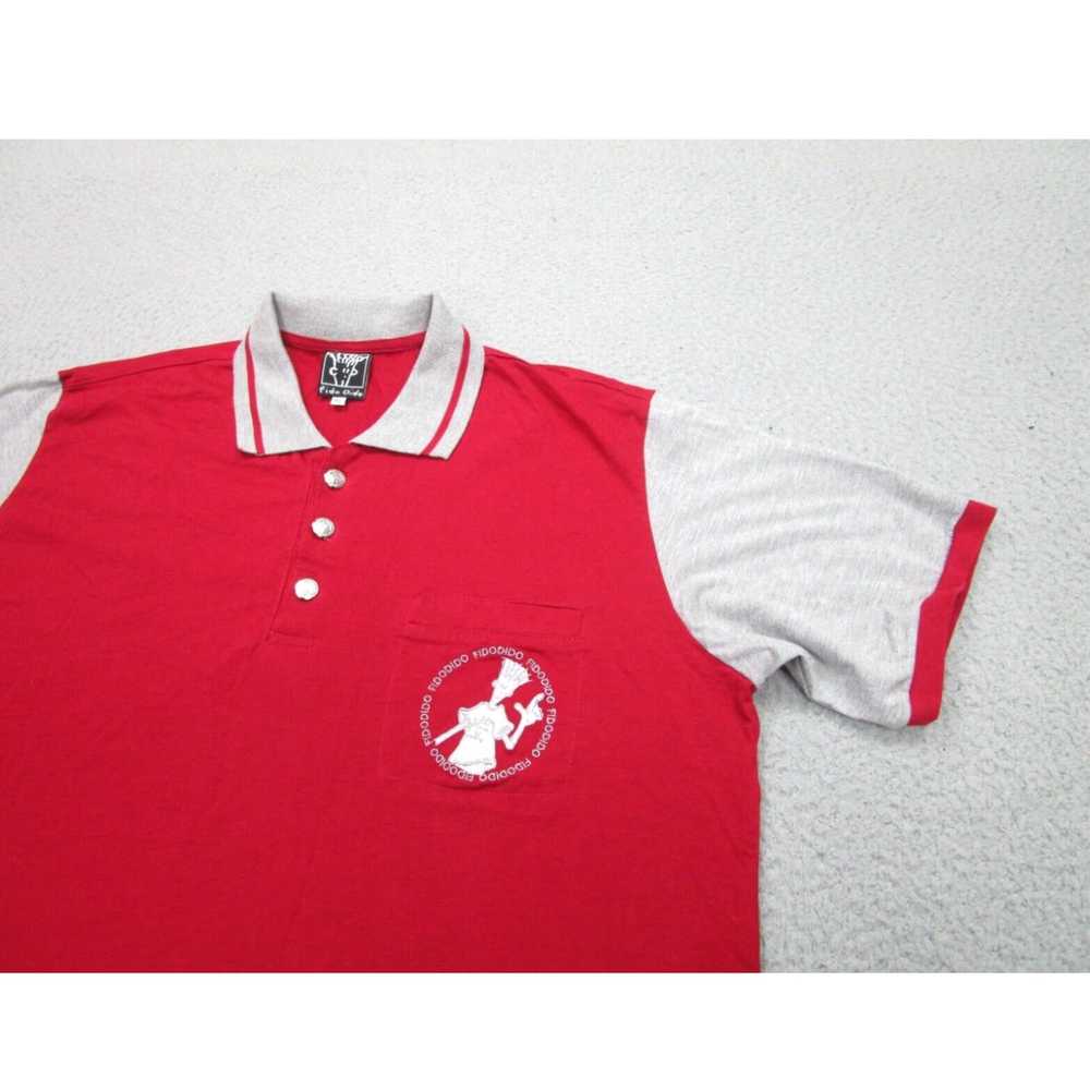 Vintage VINTAGE Fido Dido Shirt Mens XL Red Polo … - image 2