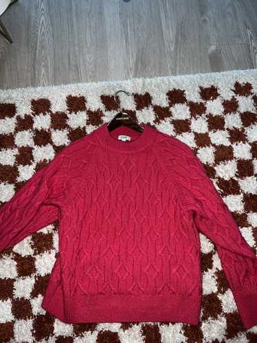 Cos COS Cable Knit Sweater, Pink, Size