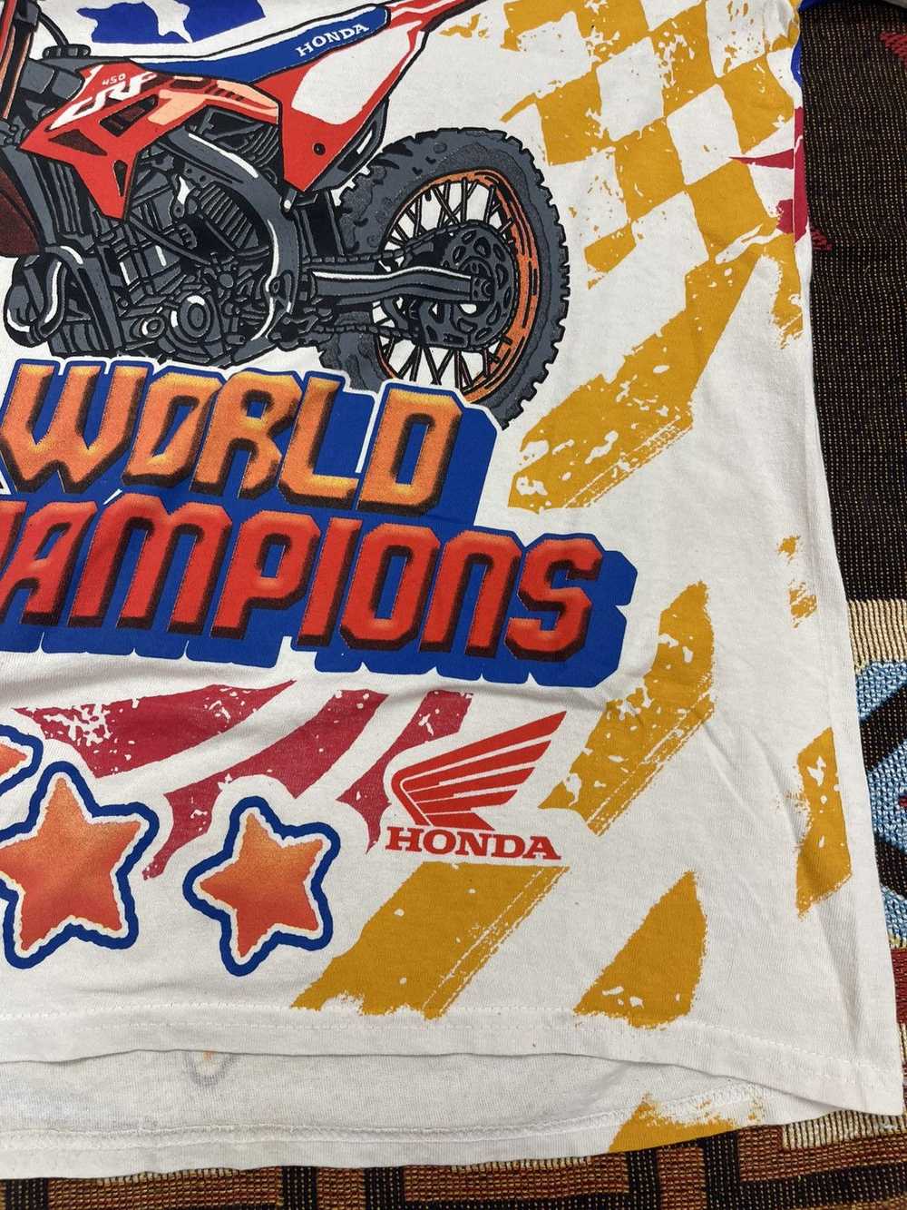 Honda × NASCAR × Streetwear Y2K HONDA MOTOCROSS T… - image 2