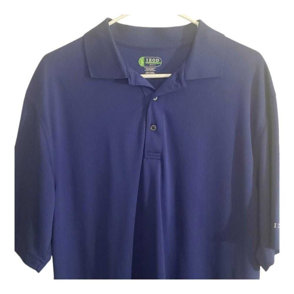 Izod CT1899 Izod Men's Blue Polo Shirt L - image 2