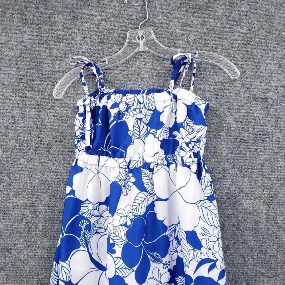 Vintage Floral Embellished Blue Maxi Trumpet Tank… - image 6