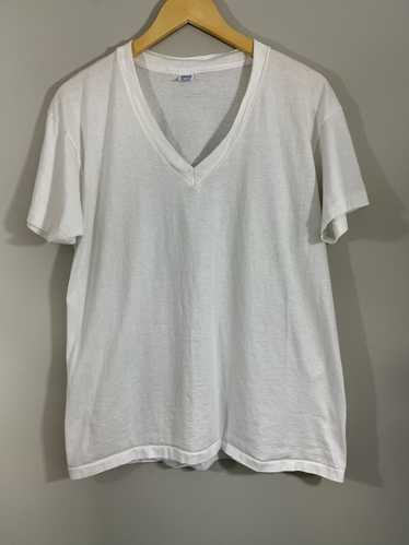 Vintage Vintage Blank Paper Thin V Neck Distressed