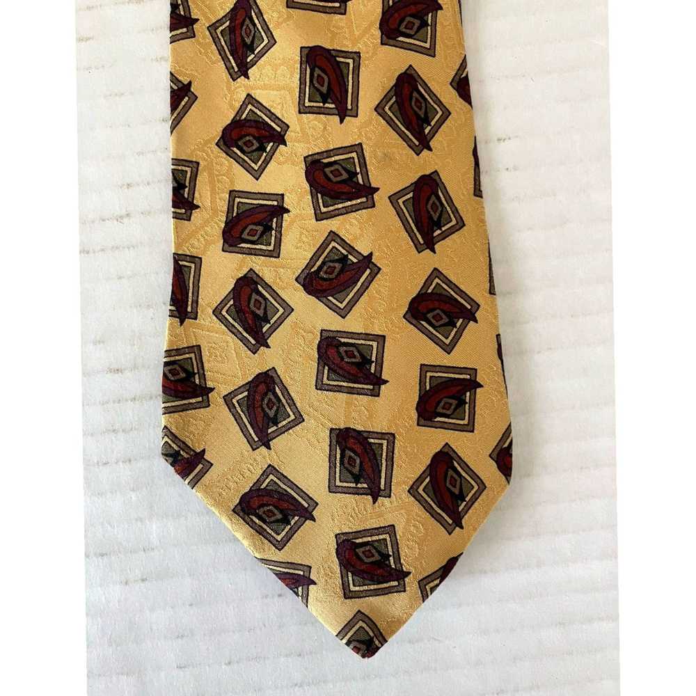 Vintage Mark Shale Luxury Silk Satin Necktie Feat… - image 1