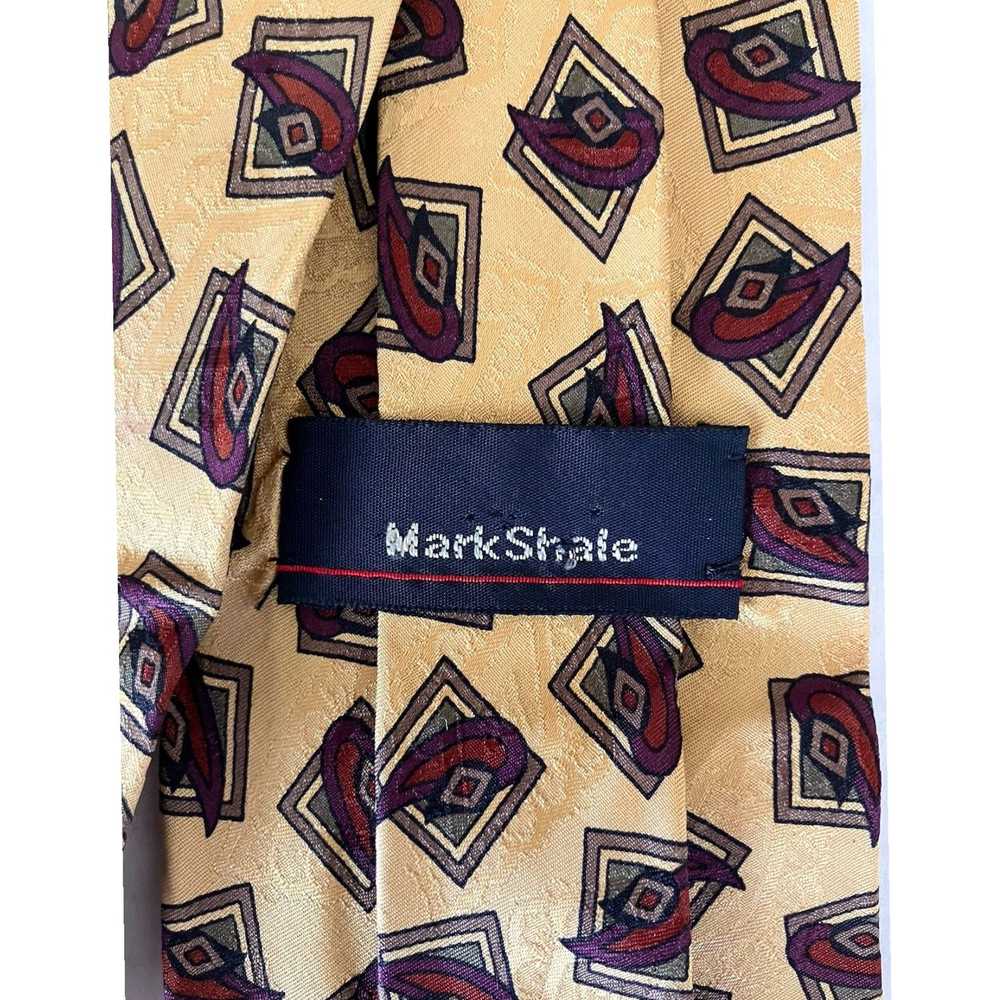 Vintage Mark Shale Luxury Silk Satin Necktie Feat… - image 4