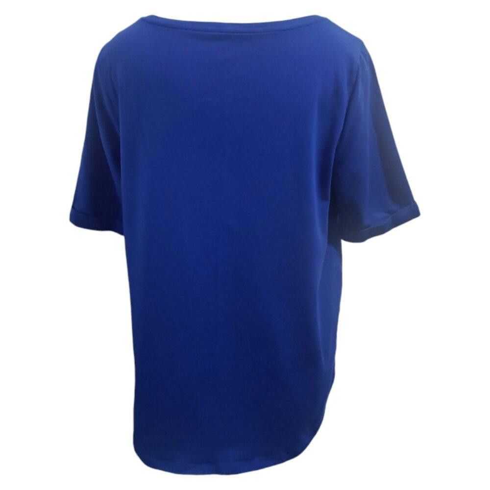 Chicos CT1807 Chico's Royal Blue Short Sleeve T-S… - image 3