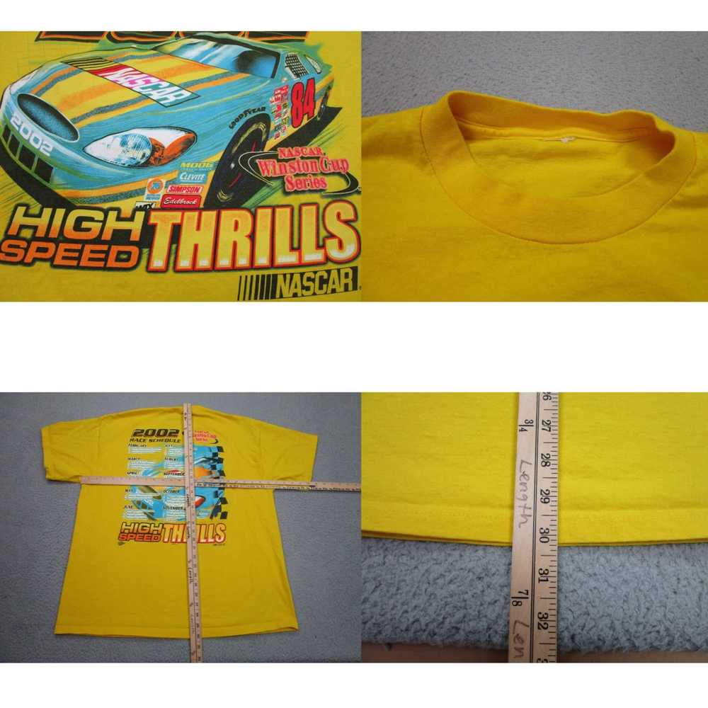 NASCAR VINTAGE Nascar Shirt Mens XL Yellow Winsto… - image 4