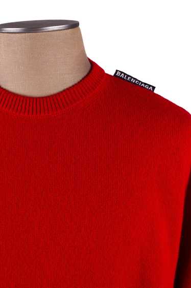 Balenciaga BALENCIAGA RED CASHMERE OVERSIZED SWEAT