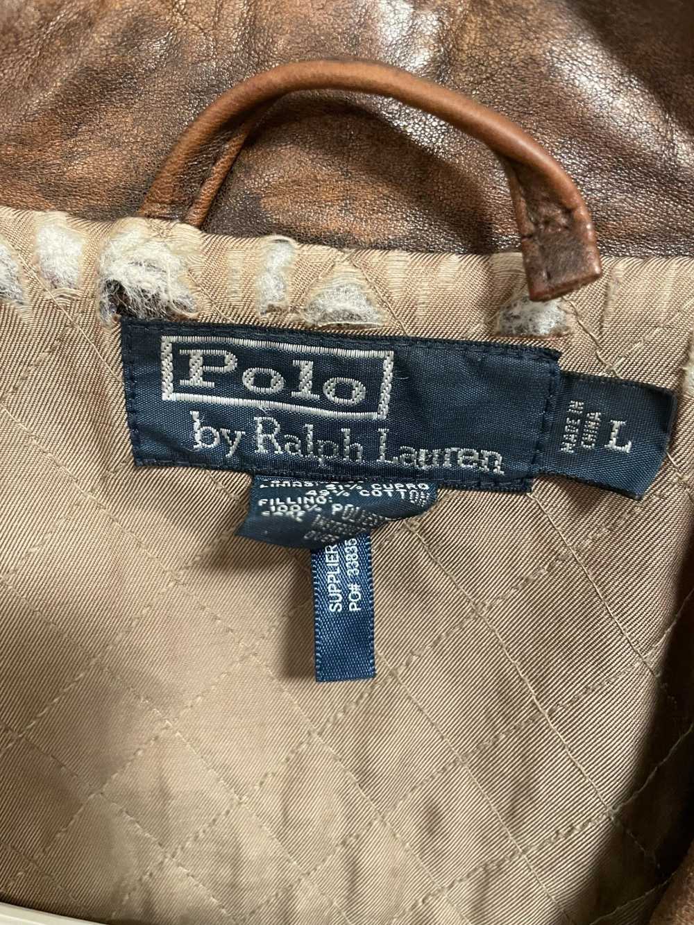 Polo Ralph Lauren Vintage Polo Ralph Lauren Leath… - image 3