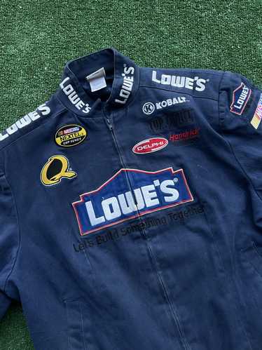 NASCAR Vintage Navy Lowes Racing Jacket Jimmie Joh