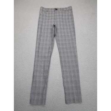 Zara Zara Pants Womens large Gray Black Plaid leg… - image 1