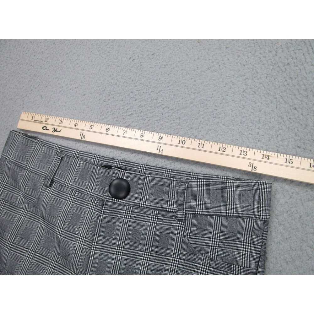 Zara Zara Pants Womens large Gray Black Plaid leg… - image 4