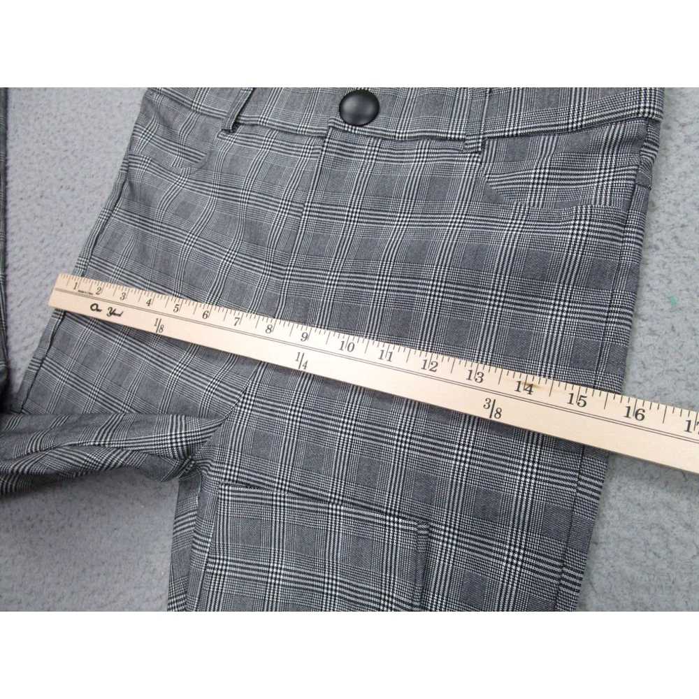 Zara Zara Pants Womens large Gray Black Plaid leg… - image 5