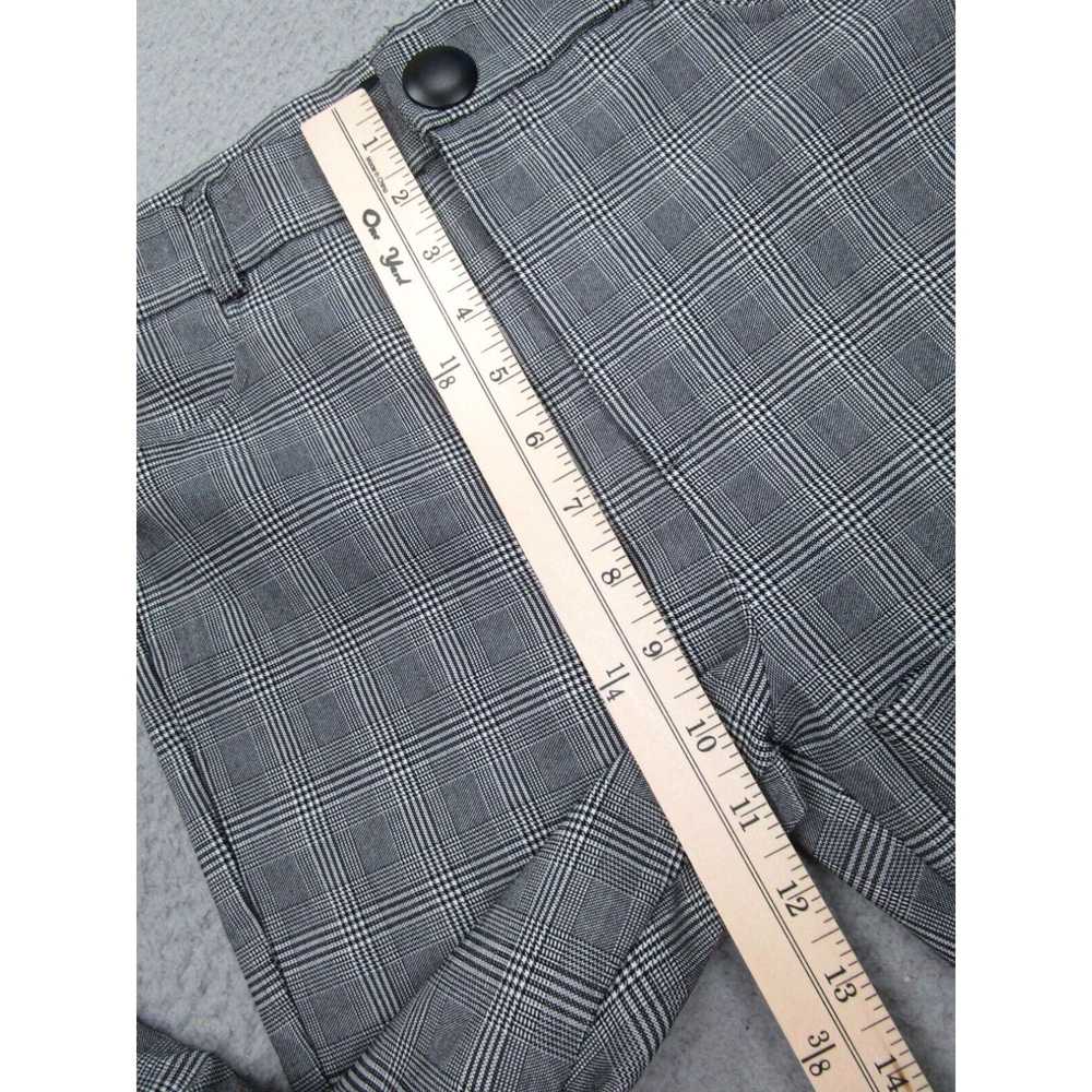 Zara Zara Pants Womens large Gray Black Plaid leg… - image 6