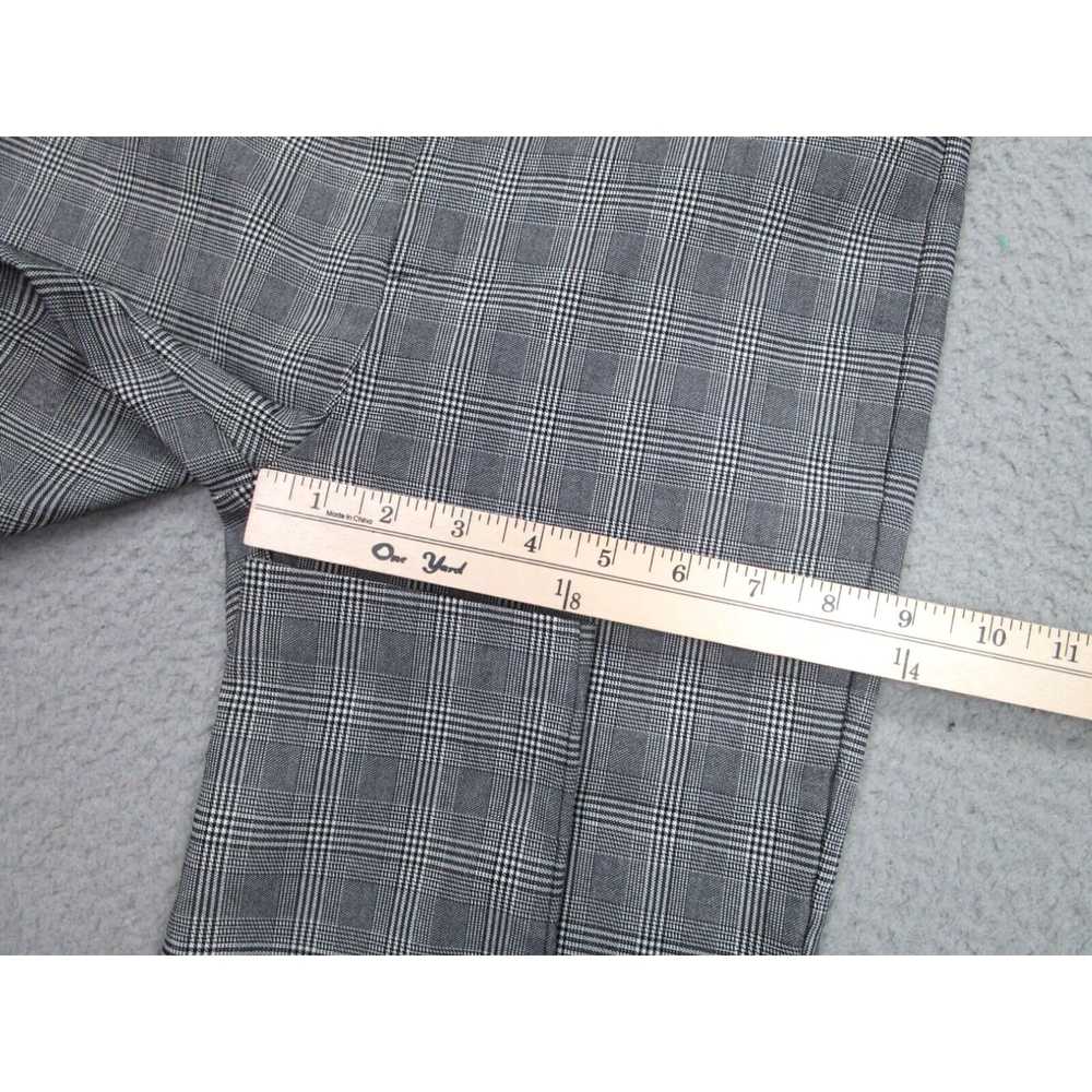 Zara Zara Pants Womens large Gray Black Plaid leg… - image 7