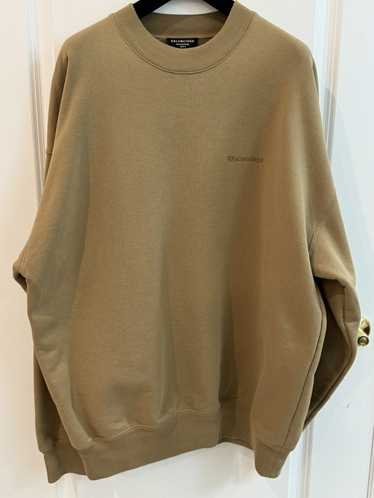 Balenciaga BB Corp Crewneck Sweatshirt Oat