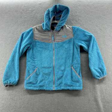 The North Face Girls Fuzzy Soft Sherpa Blue Hoode… - image 1