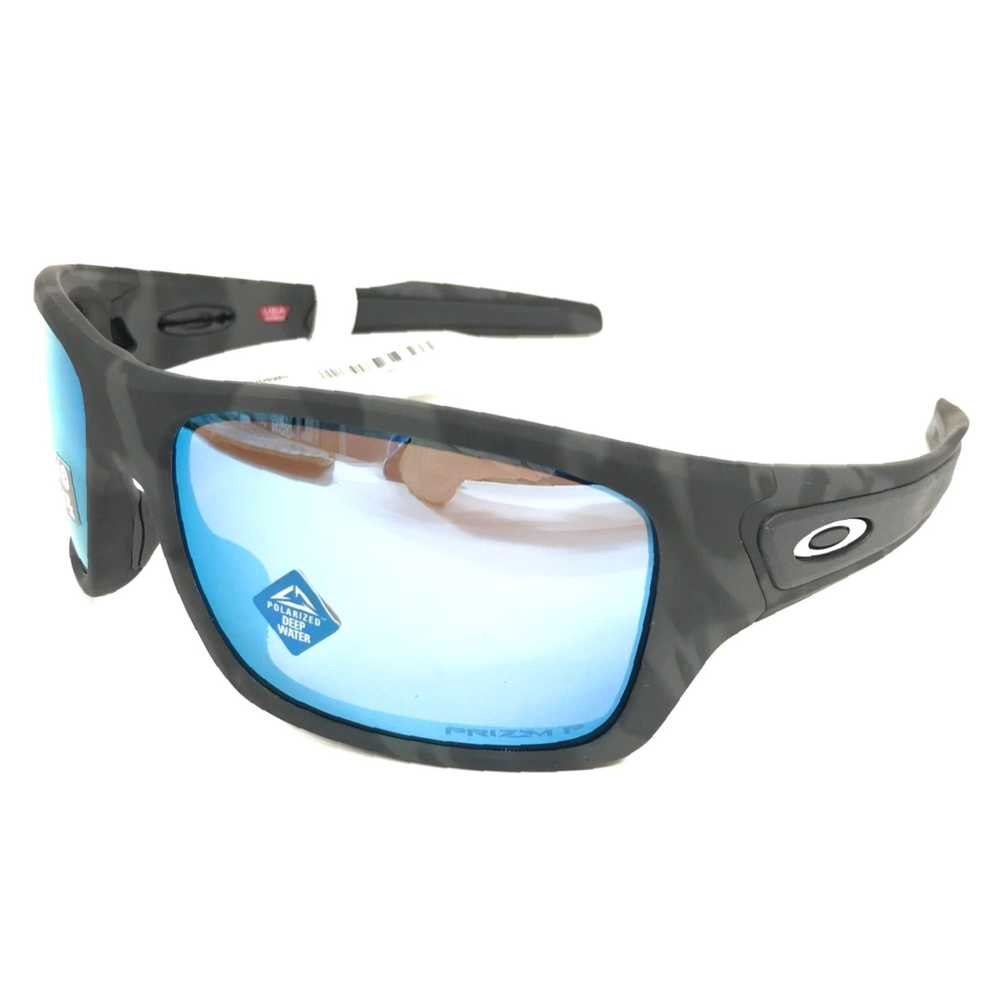 Oakley Matte Black Camo Framed Turbine Design Sun… - image 1