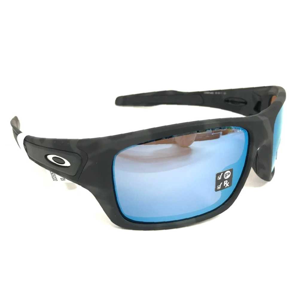 Oakley Matte Black Camo Framed Turbine Design Sun… - image 3