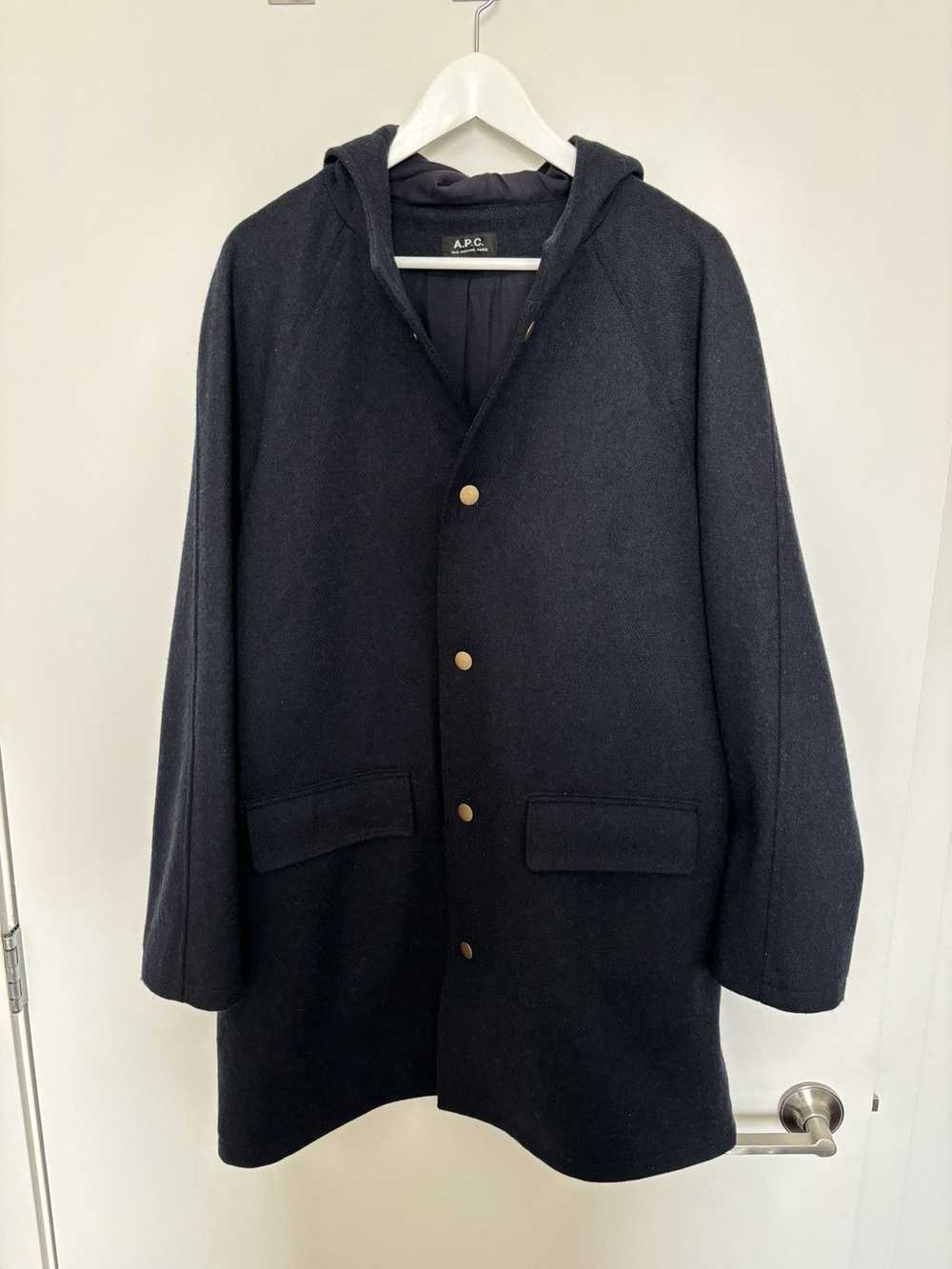 A.P.C. A.P.C. Hooded Coat Navy - image 2