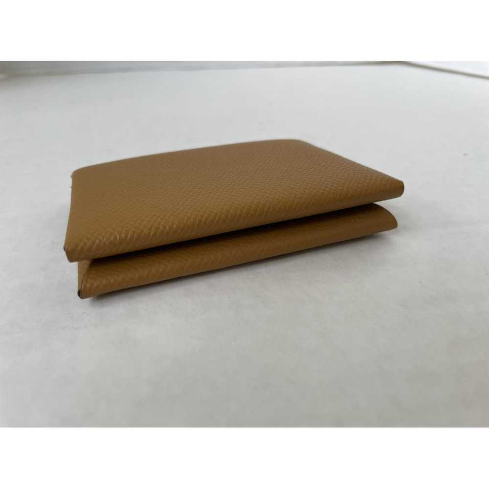 Hermès Calvi leather card wallet - image 3