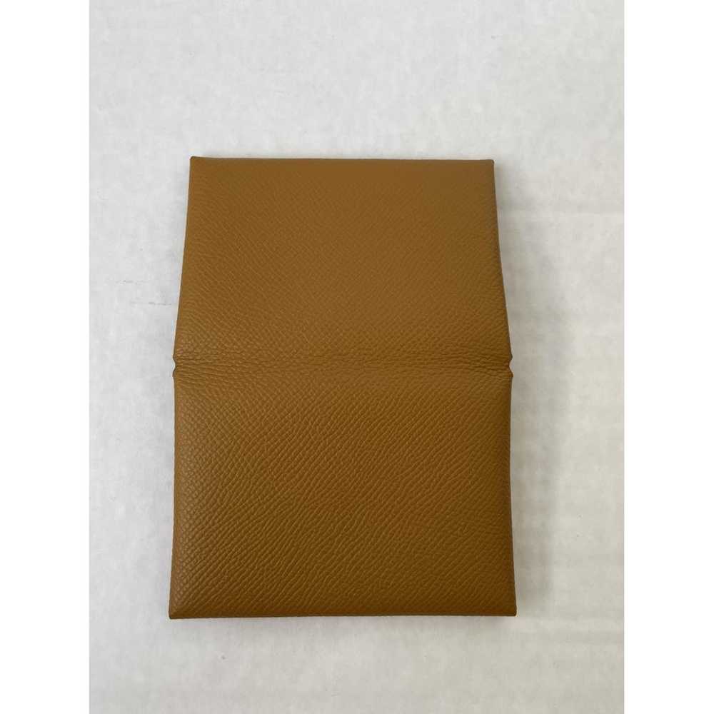 Hermès Calvi leather card wallet - image 8