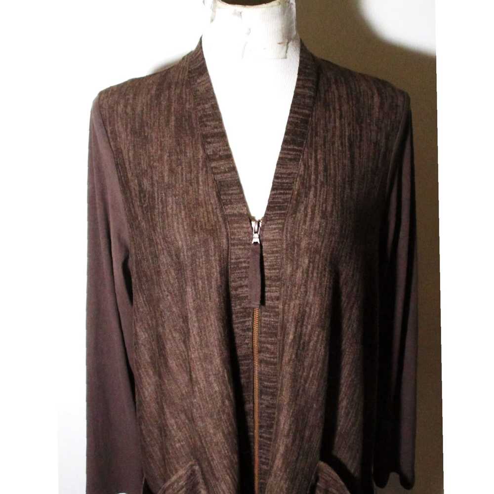 Vintage Gorgeous Brown Asymmetrical Full Zip Cove… - image 2