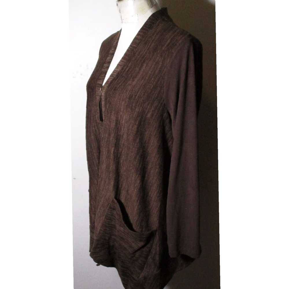 Vintage Gorgeous Brown Asymmetrical Full Zip Cove… - image 4