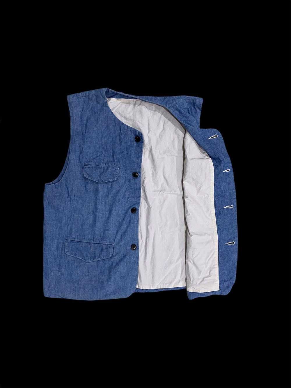 Orslow × Vintage orslow indigo Blue Vest made in … - image 3