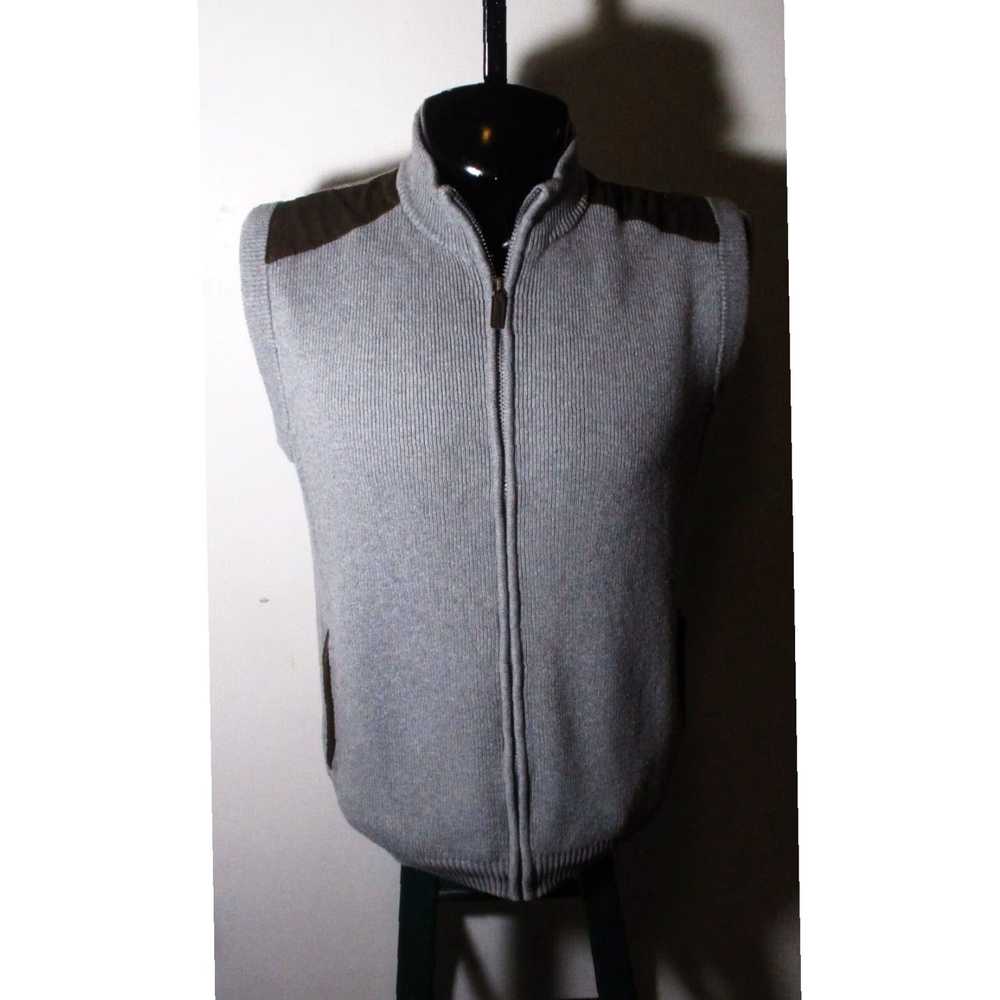 Chaps Gray CHAPS Sweater Golf Vest for Men in Ful… - image 1